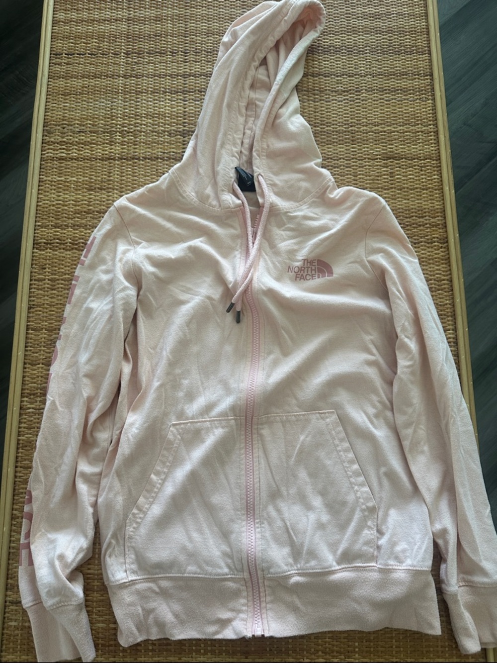 The North Face Light Pink Zip-Up Hoodie